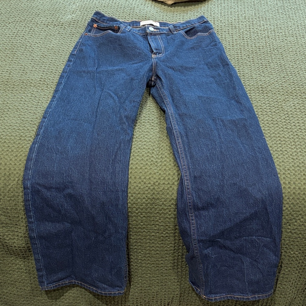 Abercrombie & Fitch Dark Blue High-Rise Jeans PETITE